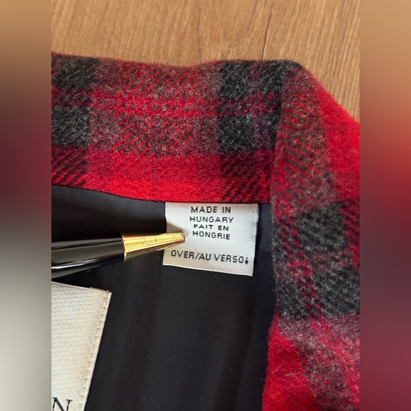 Vintage Red Plaid Holiday Wool Blazer - Picture 9 of 9